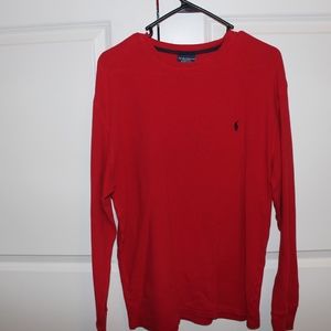 Red Polo Thermal Long Sleeve